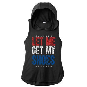 Let Me Get My Shoes Donald Trump Rally Pennsylvania Ladies PosiCharge Tri-Blend Wicking Draft Hoodie Tank