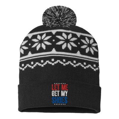 Let Me Get My Shoes Donald Trump Rally Pennsylvania USA-Made Snowflake Beanie