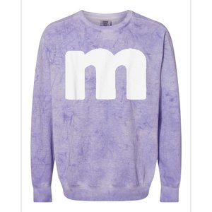 Letter M Groups Halloween Matching Team Easy Lazy Costume Colorblast Crewneck Sweatshirt