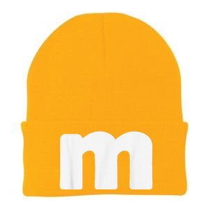 Letter M Groups Halloween Matching Team Easy Lazy Costume Knit Cap Winter Beanie