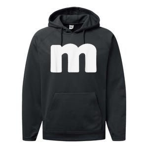 Letter M Groups Halloween Matching Team Easy Lazy Costume Performance Fleece Hoodie