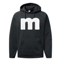 Letter M Groups Halloween Matching Team Easy Lazy Costume Performance Fleece Hoodie