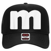 Letter M Groups Halloween Matching Team Easy Lazy Costume High Crown Mesh Back Trucker Hat