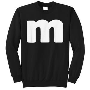 Letter M Groups Halloween Matching Team Easy Lazy Costume Sweatshirt