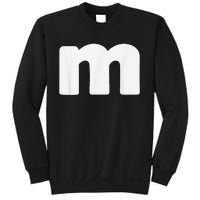 Letter M Groups Halloween Matching Team Easy Lazy Costume Sweatshirt