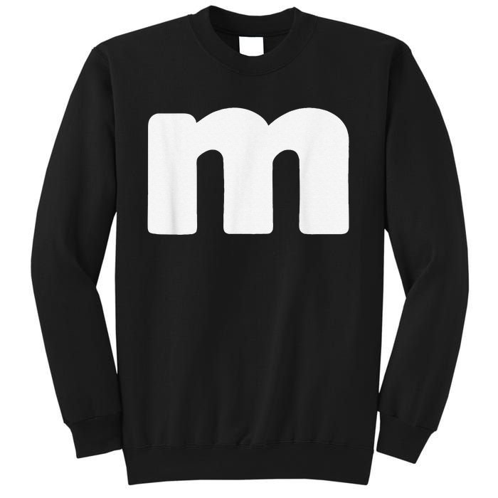 Letter M Groups Halloween Matching Team Easy Lazy Costume Sweatshirt