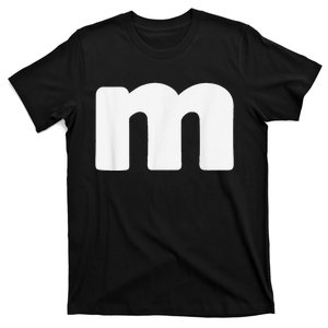 Letter M Groups Halloween Matching Team Easy Lazy Costume T-Shirt