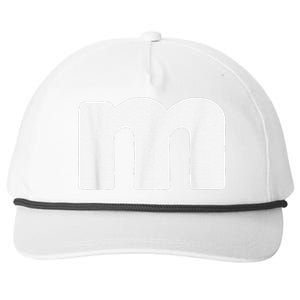 Letter M Groups Halloween Matching Team Easy Lazy Costume Snapback Five-Panel Rope Hat