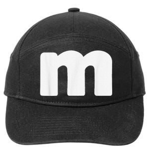 Letter M Groups Halloween Matching Team Easy Lazy Costume 7-Panel Snapback Hat