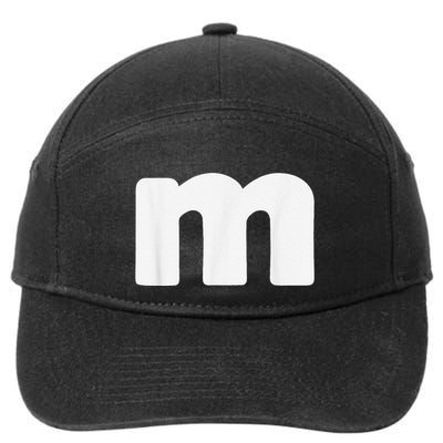 Letter M Groups Halloween Matching Team Easy Lazy Costume 7-Panel Snapback Hat