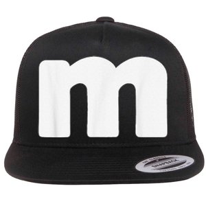 Letter M Groups Halloween Matching Team Easy Lazy Costume Flat Bill Trucker Hat