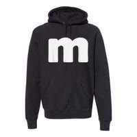 Letter M Groups Halloween Matching Team Easy Lazy Costume Premium Hoodie