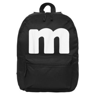 Letter M Groups Halloween Matching Team Easy Lazy Costume 16 in Basic Backpack