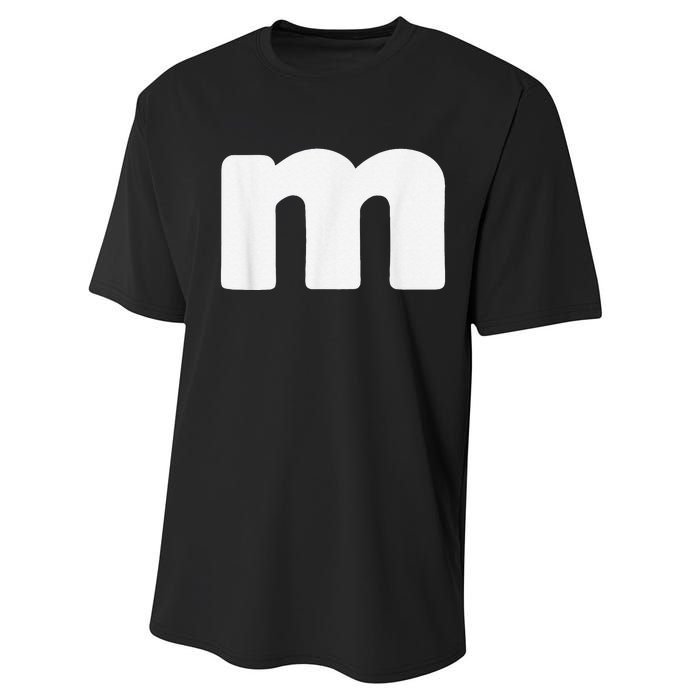 Letter M Groups Halloween Matching Team Easy Lazy Costume Performance Sprint T-Shirt