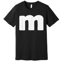 Letter M Groups Halloween Matching Team Easy Lazy Costume Premium T-Shirt