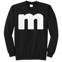 Letter M Groups Halloween Matching Team Easy Lazy Costume Tall Sweatshirt