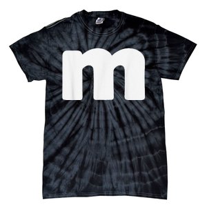 Letter M Groups Halloween Matching Team Easy Lazy Costume Tie-Dye T-Shirt