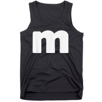 Letter M Groups Halloween Matching Team Easy Lazy Costume Tank Top