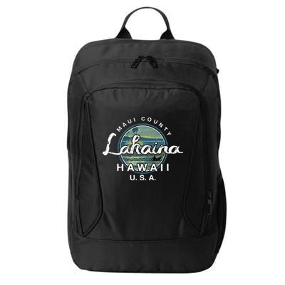 Lahaina Maui Hawaii Surfing Retro City Backpack