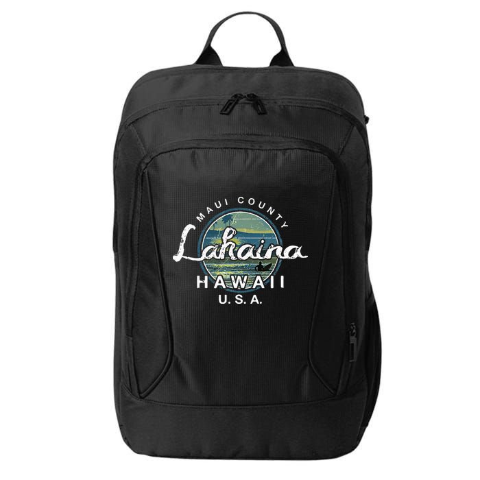 Lahaina Maui Hawaii Surfing Retro City Backpack
