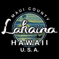 Lahaina Maui Hawaii Surfing Retro Button