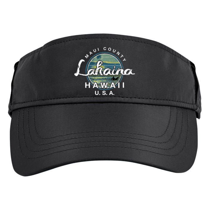 Lahaina Maui Hawaii Surfing Retro Adult Drive Performance Visor