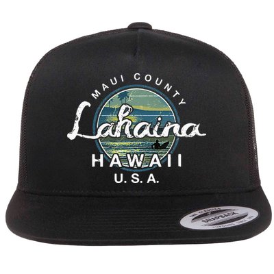 Lahaina Maui Hawaii Surfing Retro Flatbill Hat