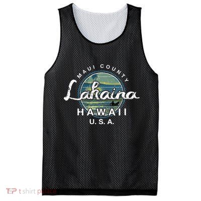 Lahaina Maui Hawaii Surfing Retro Mesh Reversible Basketball Jersey Tank