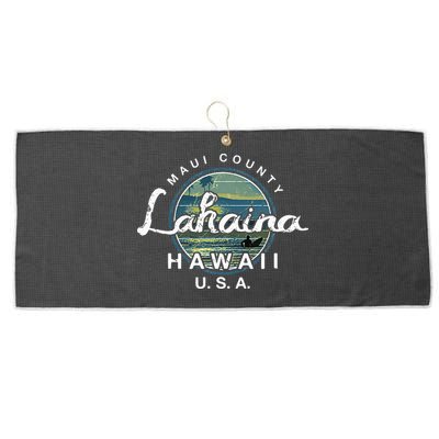 Lahaina Maui Hawaii Surfing Retro Large Microfiber Waffle Golf Towel