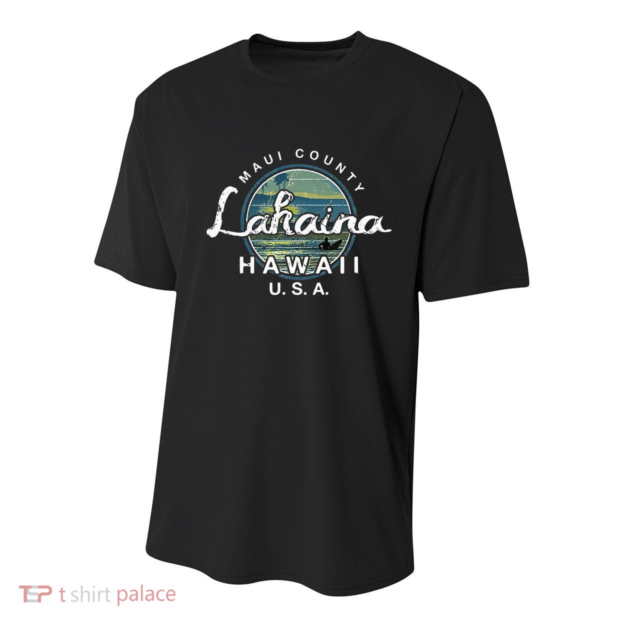 Lahaina Maui Hawaii Surfing Retro Youth Performance Sprint T-Shirt