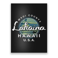 Lahaina Maui Hawaii Surfing Retro Poster