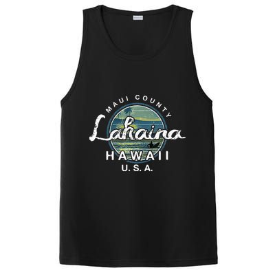 Lahaina Maui Hawaii Surfing Retro PosiCharge Competitor Tank