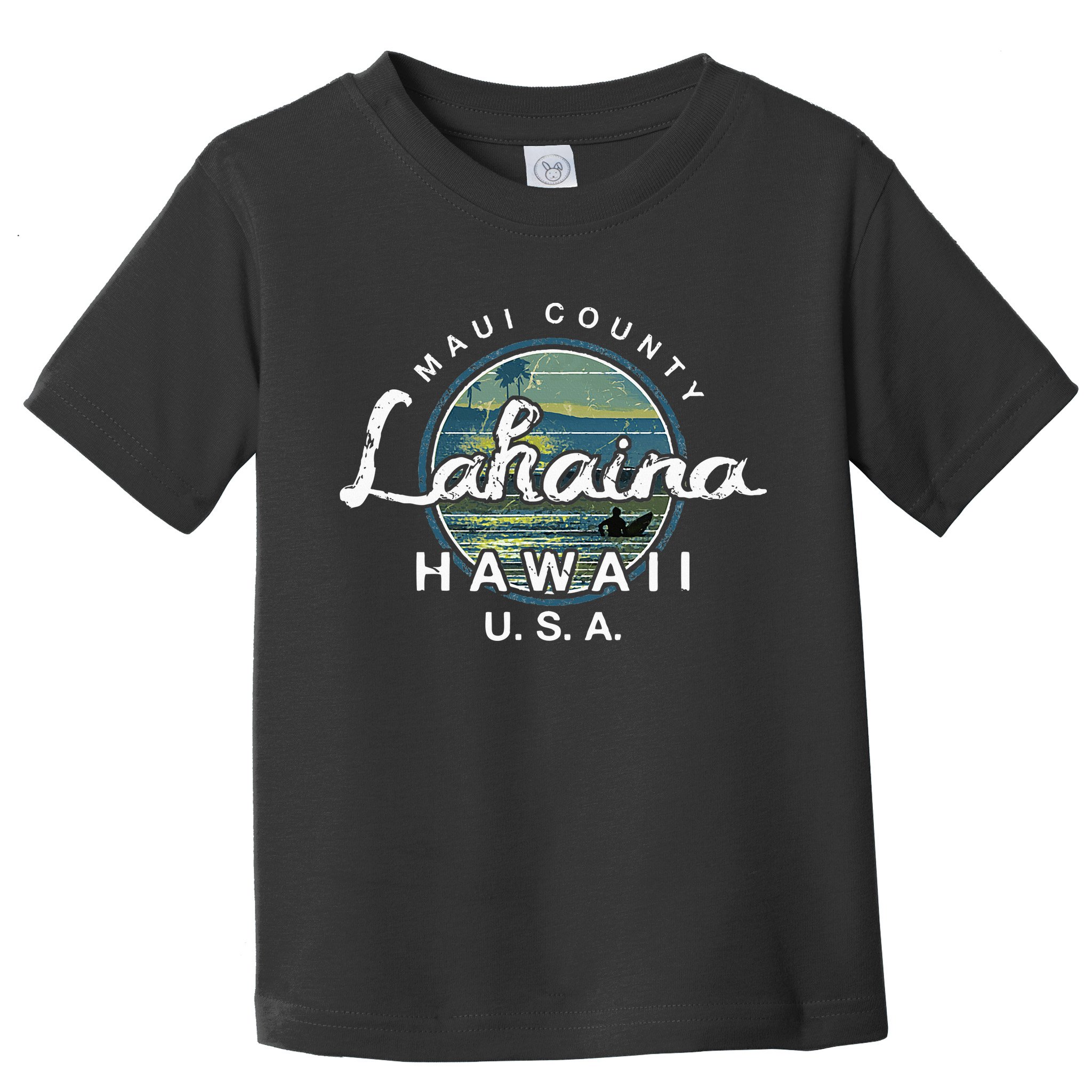 Lahaina Maui Hawaii Surfing Retro Toddler T-Shirt