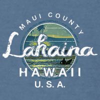 Lahaina Maui Hawaii Surfing Retro Garment-Dyed Sweatshirt