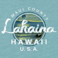 Lahaina Maui Hawaii Surfing Retro Sueded Cloud Jersey T-Shirt