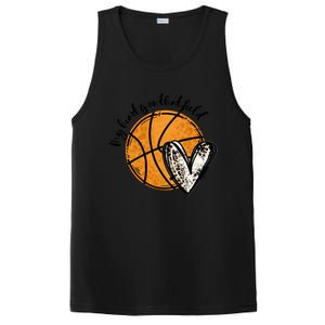 Leopard My Heart Is On That Field Basketball Game Day Vibes Great Gift PosiCharge Competitor Tank