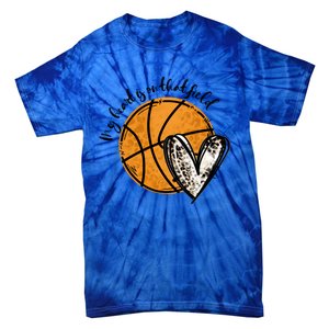 Leopard My Heart Is On That Field Basketball Game Day Vibes Great Gift Tie-Dye T-Shirt