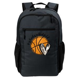 Leopard My Heart Is On That Field Basketball Game Day Vibes Great Gift Daily Commute Backpack