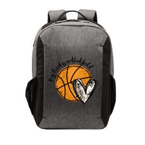 Leopard My Heart Is On That Field Basketball Game Day Vibes Great Gift Vector Backpack