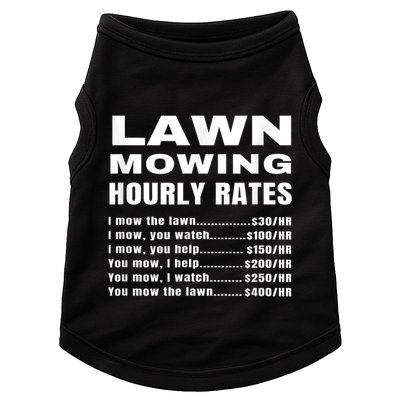 Lawn Mowing Hourly Rates Price List Funny Mow Doggie Tank