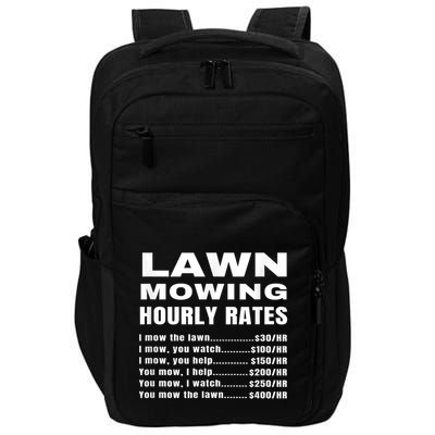 Lawn Mowing Hourly Rates Price List Funny Mow Impact Tech Backpack