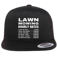 Lawn Mowing Hourly Rates Price List Funny Mow Flat Bill Trucker Hat