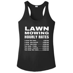 Lawn Mowing Hourly Rates Price List Funny Mow Ladies PosiCharge Competitor Racerback Tank