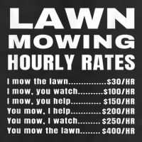 Lawn Mowing Hourly Rates Price List Funny Mow 25L Jumbo Tote