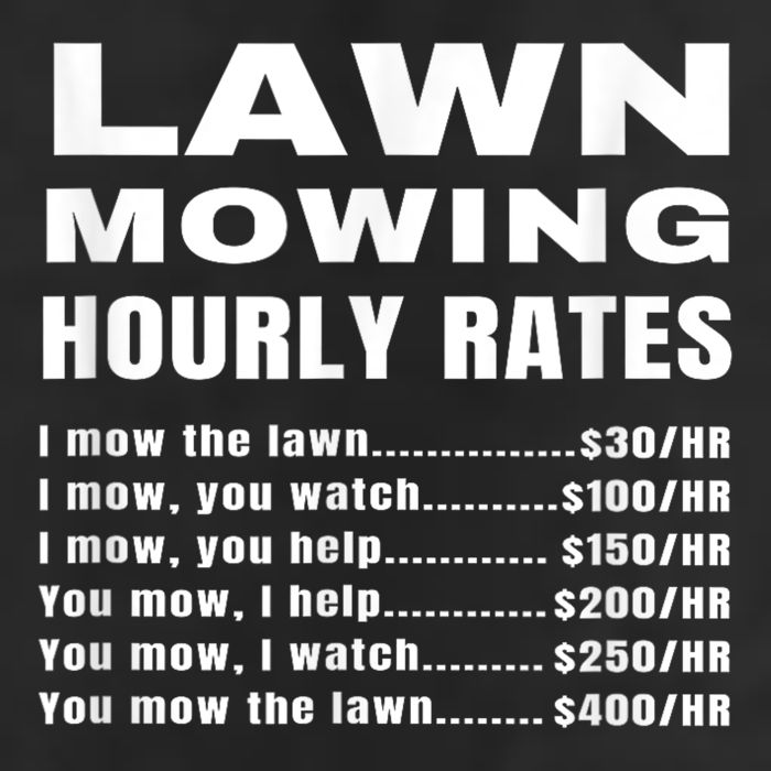 Lawn Mowing Hourly Rates Price List Funny Mow Golf Towel
