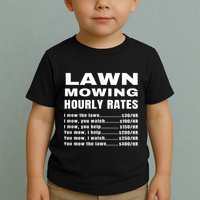 Lawn Mowing Hourly Rates Price List Funny Mow Toddler T-Shirt