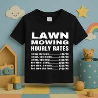 Lawn Mowing Hourly Rates Price List Funny Mow Toddler T-Shirt