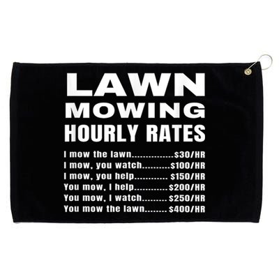 Lawn Mowing Hourly Rates Price List Funny Mow Grommeted Golf Towel