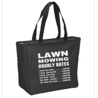 Lawn Mowing Hourly Rates Price List Funny Mow Zip Tote Bag