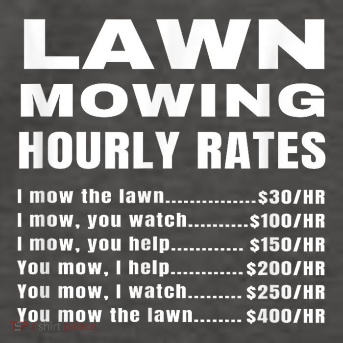 Lawn Mowing Hourly Rates Price List Funny Mow Vector Backpack